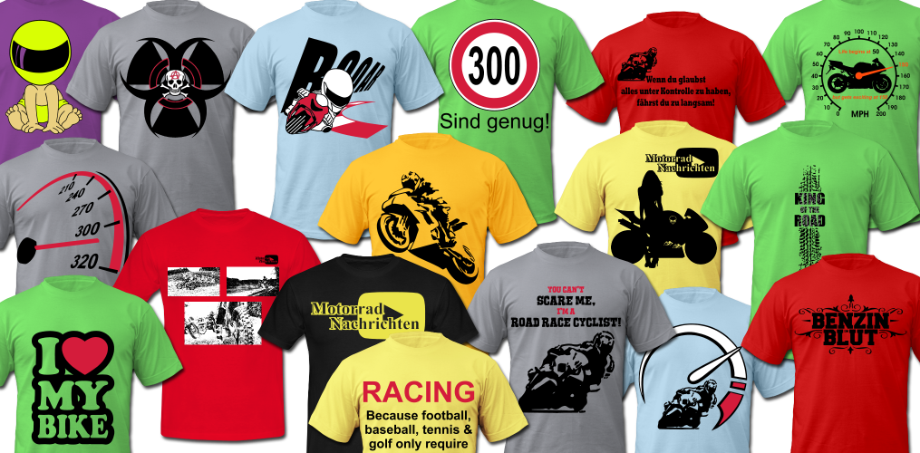 Shirts für Biker / T-Shirts für Motorradfahrer 25 Biker Shirts