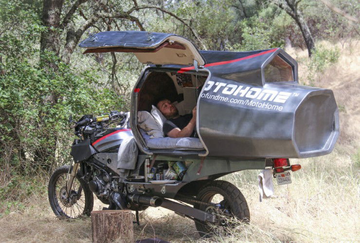 Das Motorrad-Wohnmobil (Wohnmobil auf zwei Rädern) 81 Motorrad als Wohnmobil MotoHome Motorcycles News 1