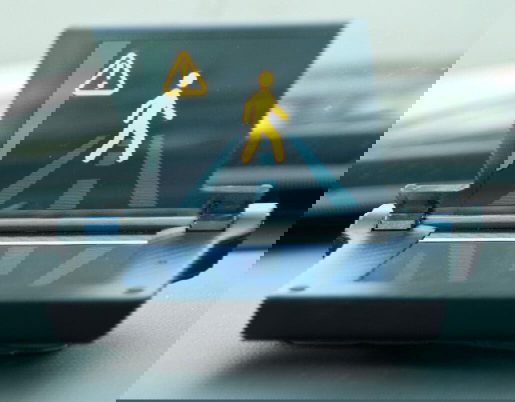 Head up Display Pedestrian Crossing