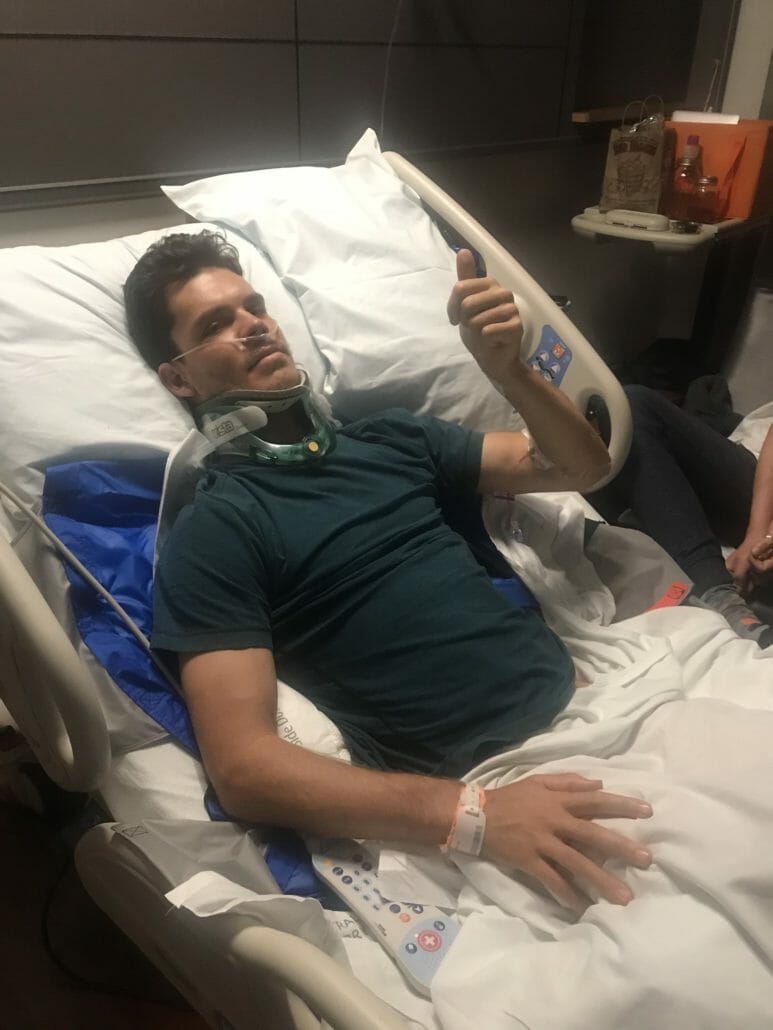 Blake Savage after falling in a wheelchair 32 IMG 0026