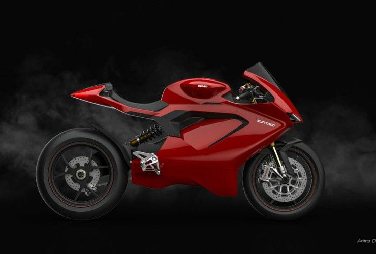 Ducati Electric Superbike Based On Panigale Rendered side 1