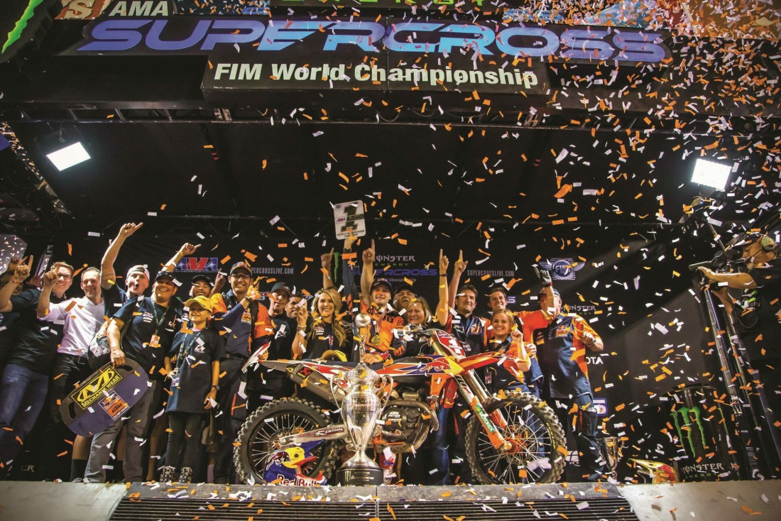 Cooper Webb ist AMA Supercross 450 SX Meister 25 Webb Team KTM 450 SX F Las Vegas 2019
