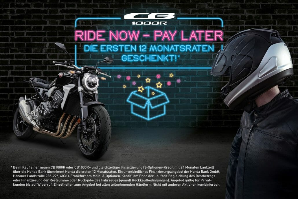 185156 RIDE NOW PAY LATER f r die CB1000R Key Visual