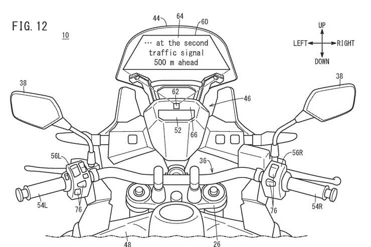 Honda: Head-Up-Display mit Touchbedienung fürs Motorrad 3 Honda Patent Head Up Display with TouchScreen Motorcycle News App Motorrad Nachrichten App MotorcyclesNews 3