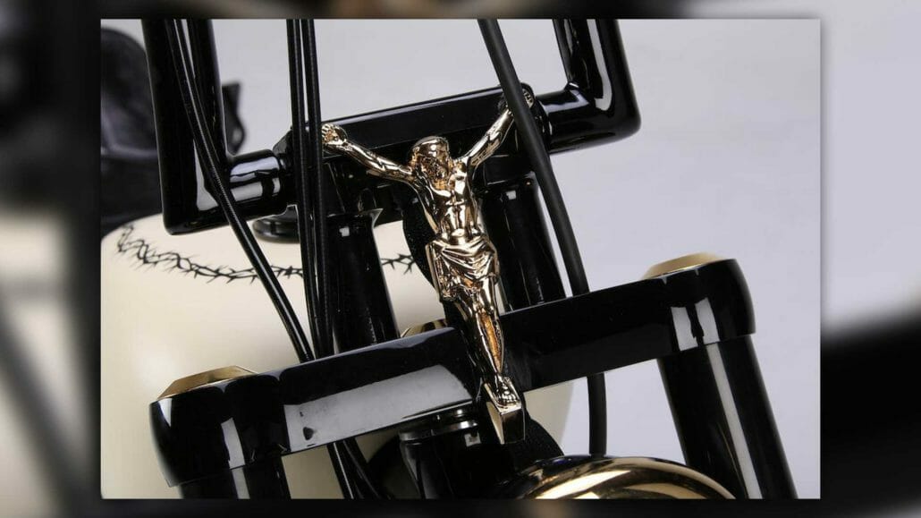 Harley Davidson of Pope will be auctioned 2 papal harley white unique 2