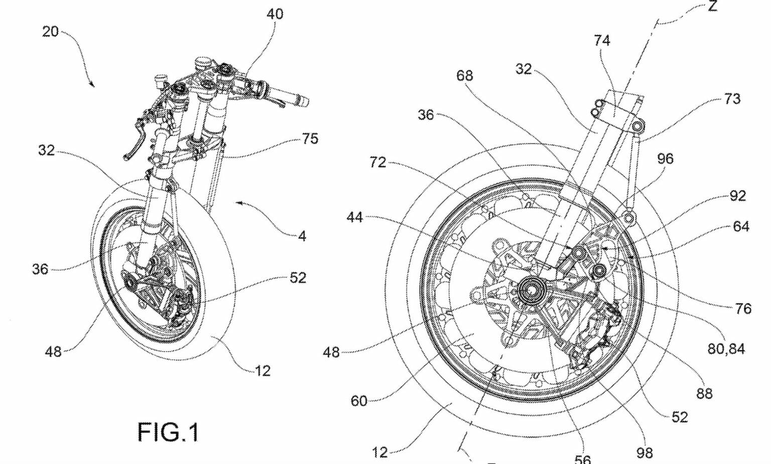 Aprilia Anti Drive Fork Patent 1