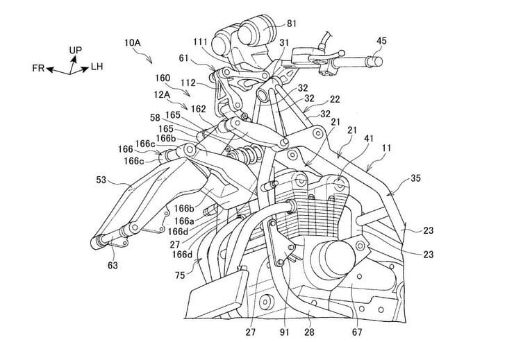 Patent - Möchte Honda von der traditionellen Gabel abweichen? 4 Honda CB1100F hossack 5
