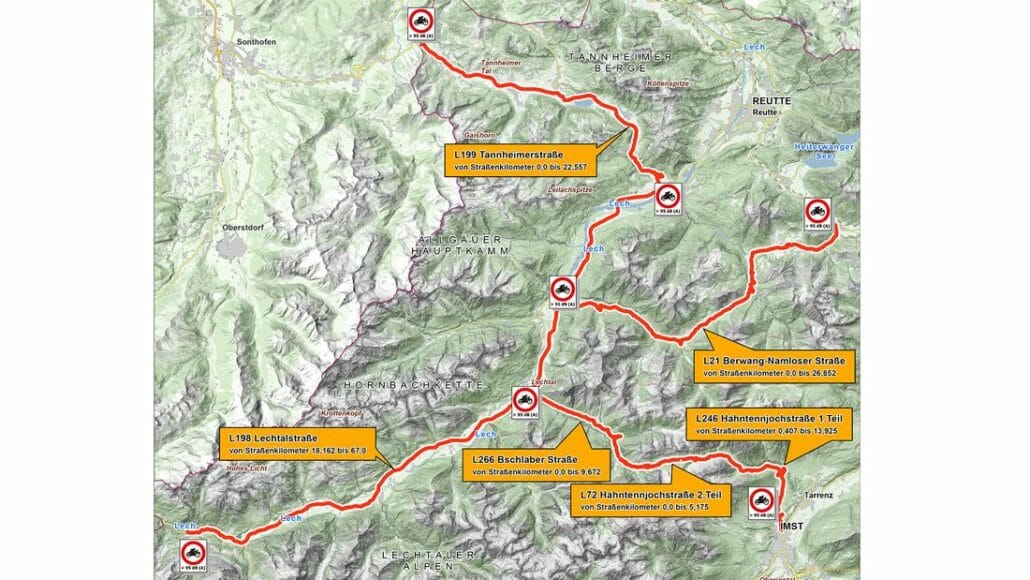 L199 Tannheimerstraße Tirol 28 Tirol Lärmbeschränkung