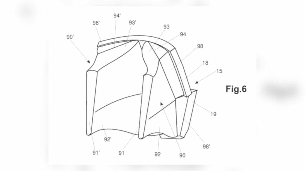 Aprilia Patent - Aktive Aerodynamik 6 Aprilia Active Aero Patent 6