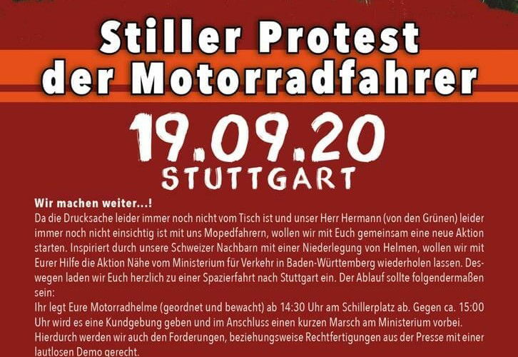 Stiller Protest in Stuttgart geplant 48 Bikers for Freedom Stuttgart