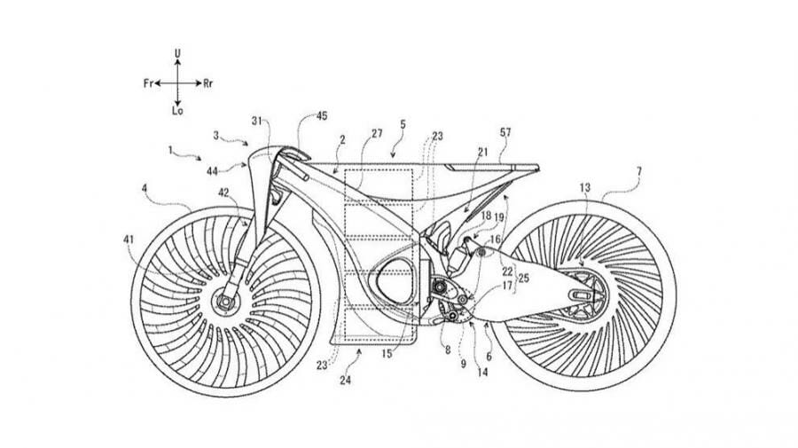 Suzuki Patent zeigt Hybridantrieb Suzuki Electric bike concept 01