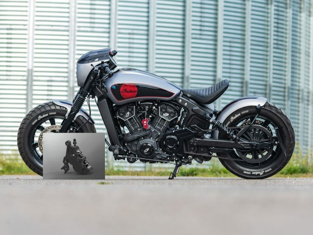 4-Kolben Bremssattel für Indian Scout Modelle 29 WK Customized Indian Scout 300dpi