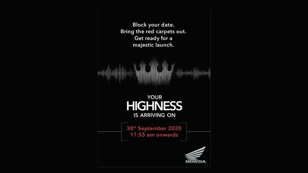 Hoheitliche Honda wird jetzt auch per Video angeteasert honda motorcycle launch september 30 teaser
