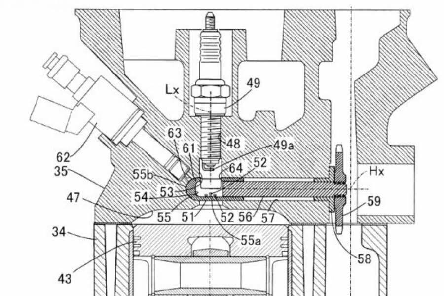 Honda-Patent: Vorkammer-Zündsystem 25 Honda Patent VorkammerZuendSystem 1