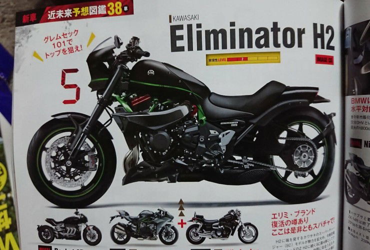 Kommt ein Kawasaki Power-Cruiser mit Kompressor? 69 Kawasaki Vulcan H2 or Eliminator H2 1