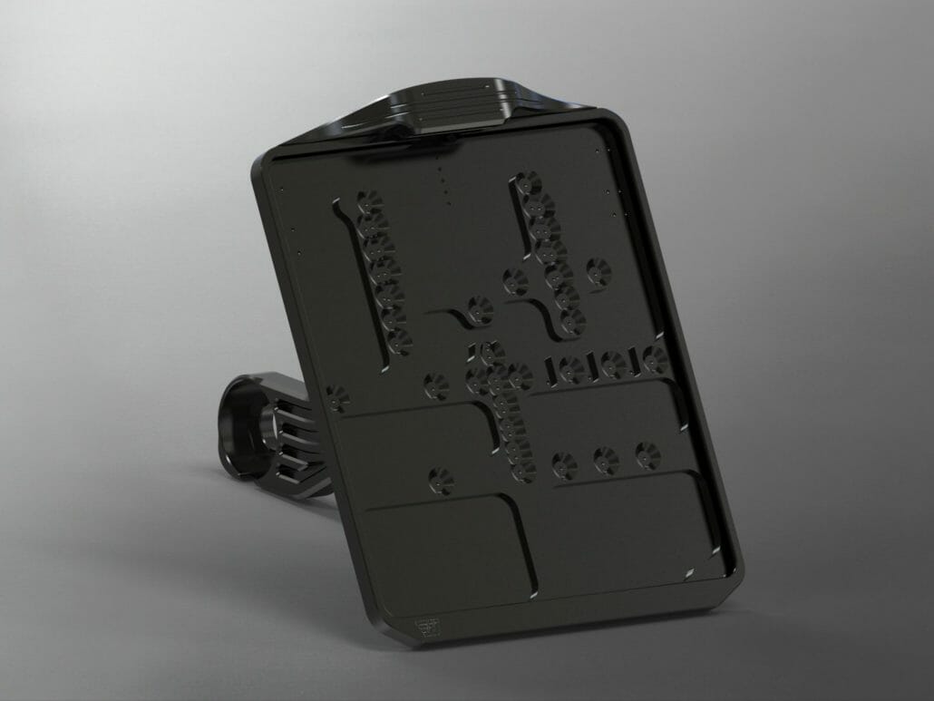 Motorrad Kennzeichenhalter seitlich 2Stripes 300dpi