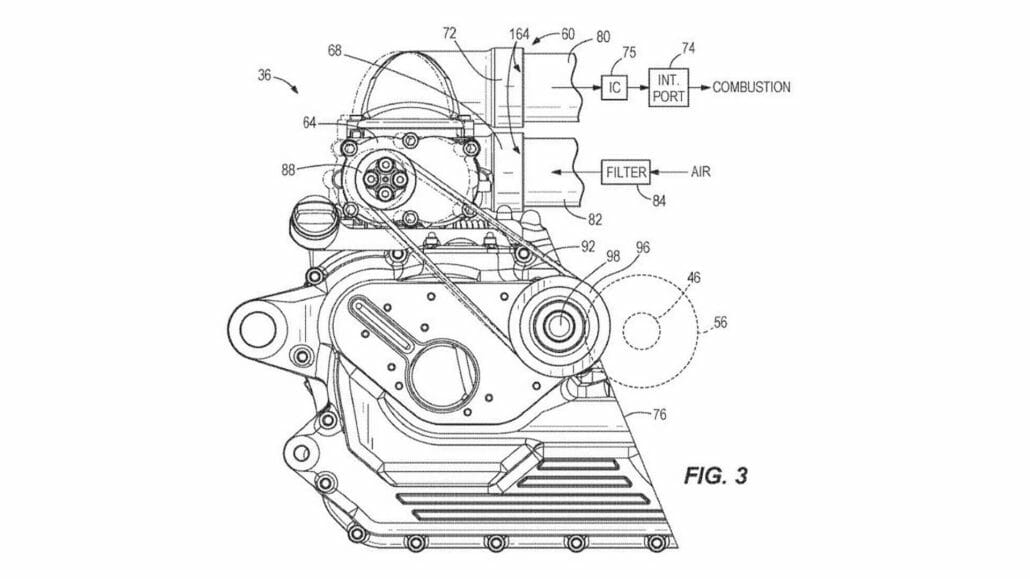 Harley Davidson arbeitet an einem Kompressor-aufgeladenen Motor 3 Harley Patent Kompressor 3