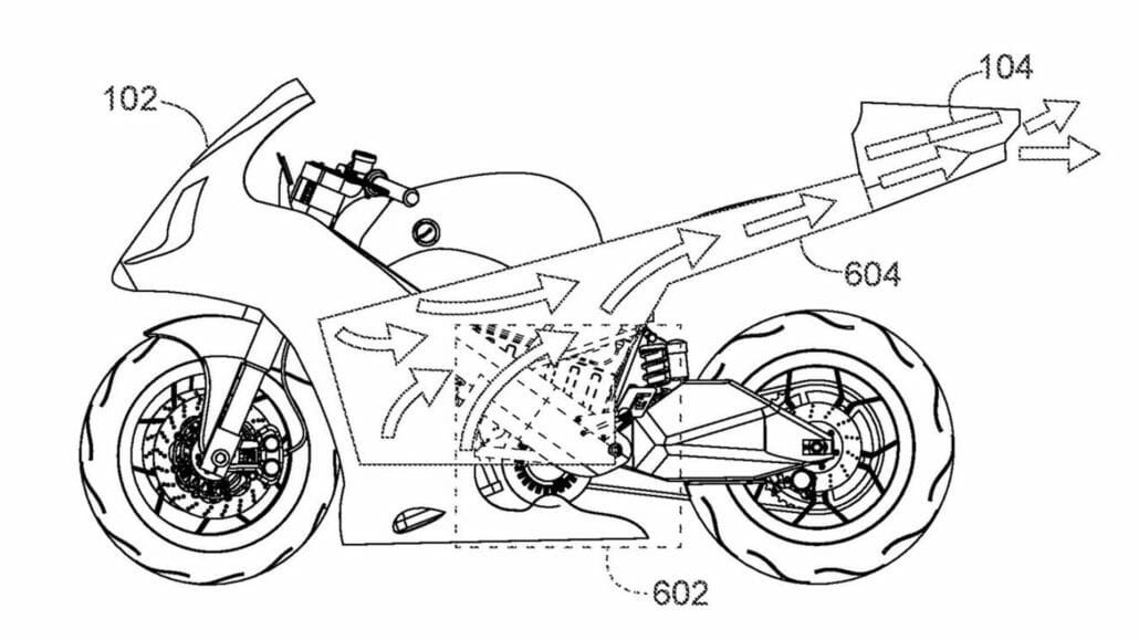 Patent - motorcycle equipped with drones 1 Honda Drohnenpatent 1