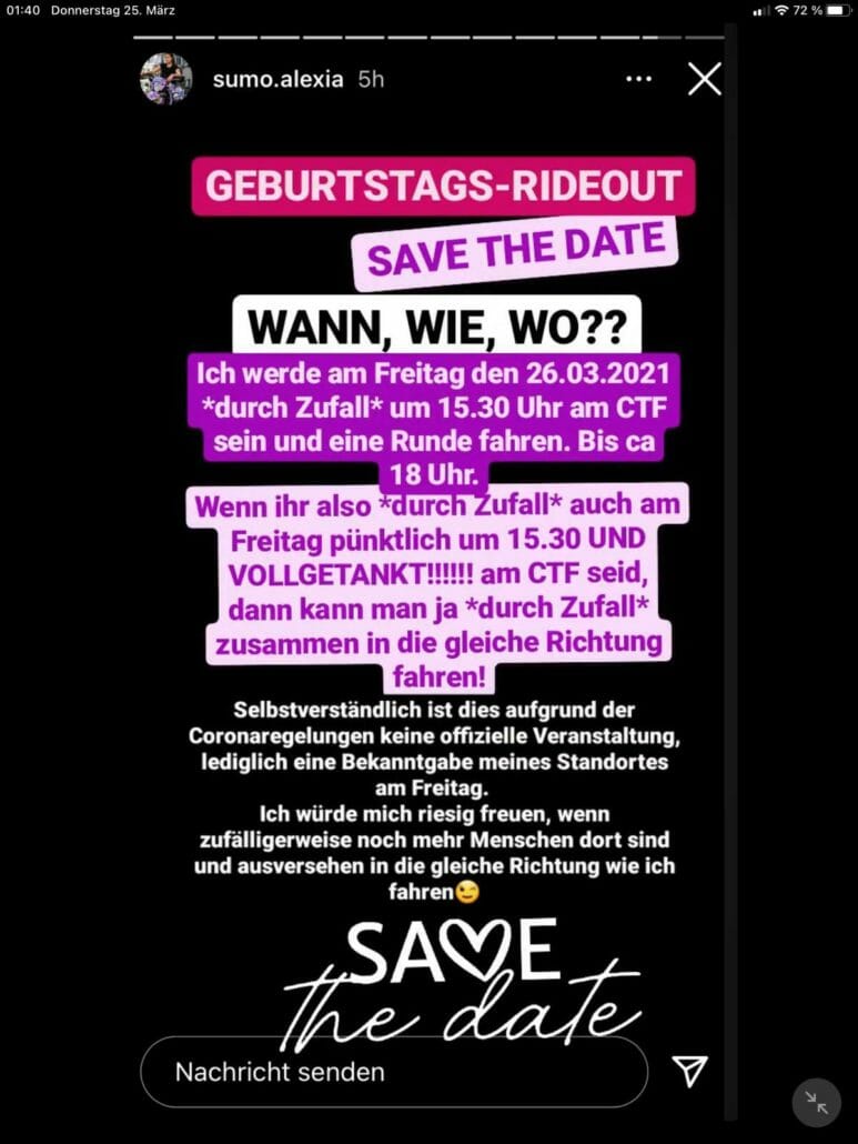 Polizei crasht Geburtstags-RideOut 2 Geburtstags Rideout 1