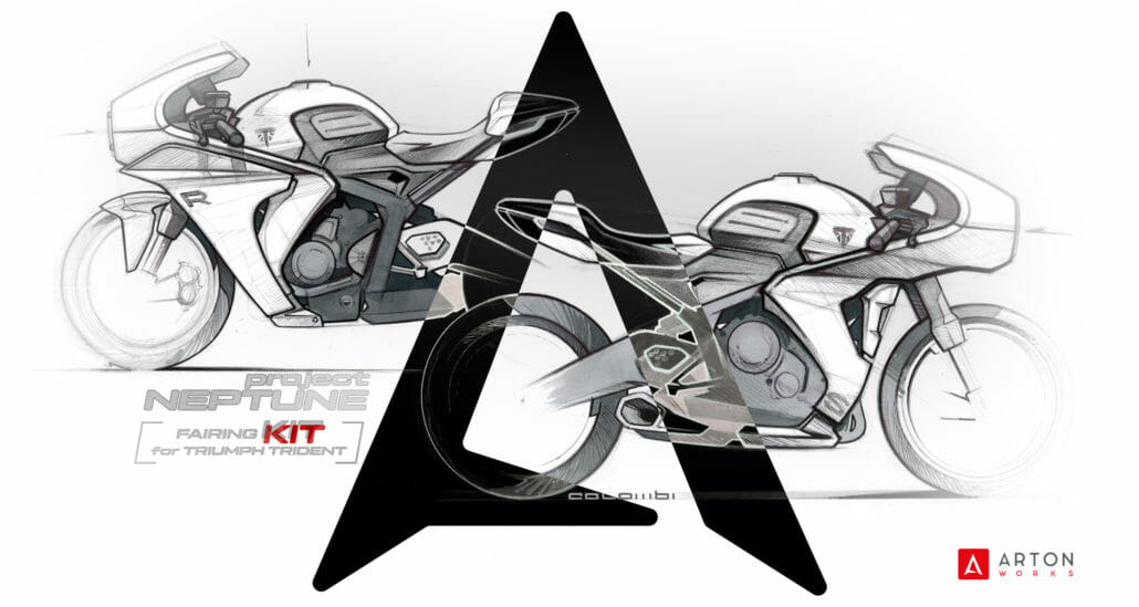 CafeRacer conversion kit for the Triumph Trident 660 31 arton works trident neptune fairing 2500