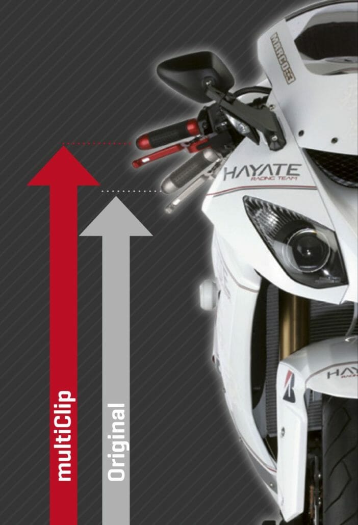 ABM Lenkerumbau und verstellbare Hebel für die Honda CBR 1000 RR-R Fireblade SP 10 Stummel Stummellenker Kit multiClip Sport 300dpi 5