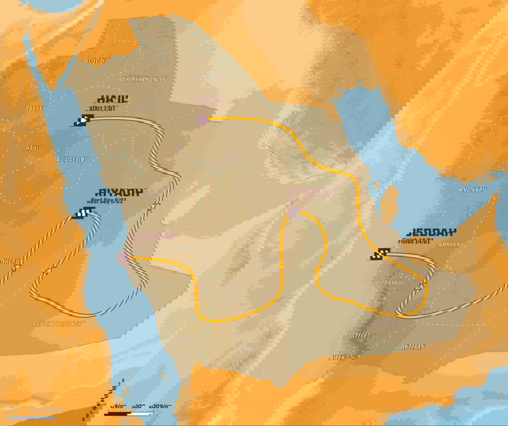 carte du parcours dakar 2022