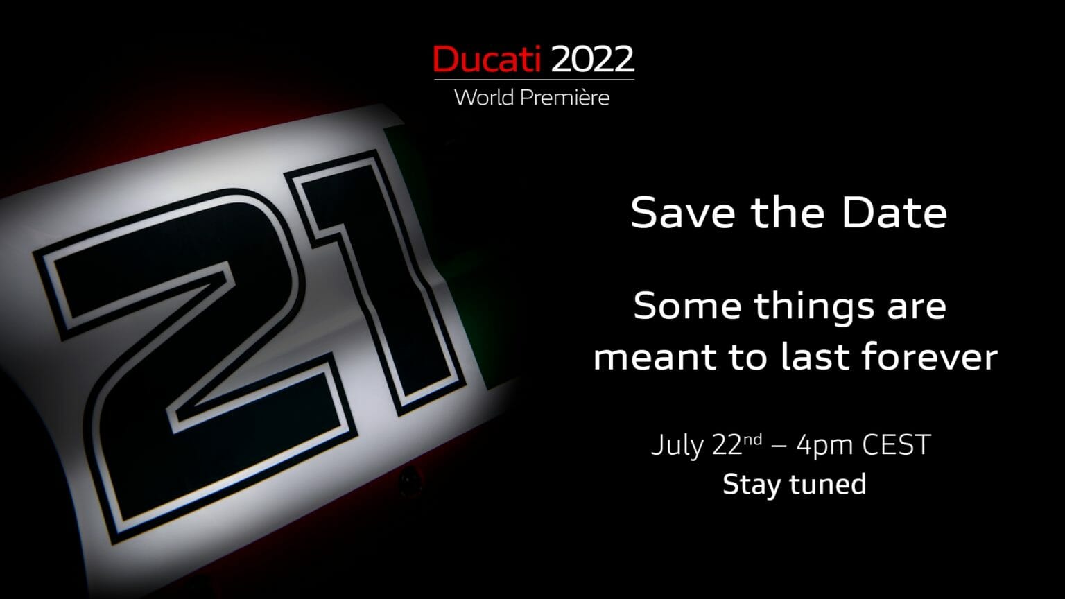 Presentation – Ducati special model #21 SaveTheDate DWP2022 SpecialEpisode UC308033 High