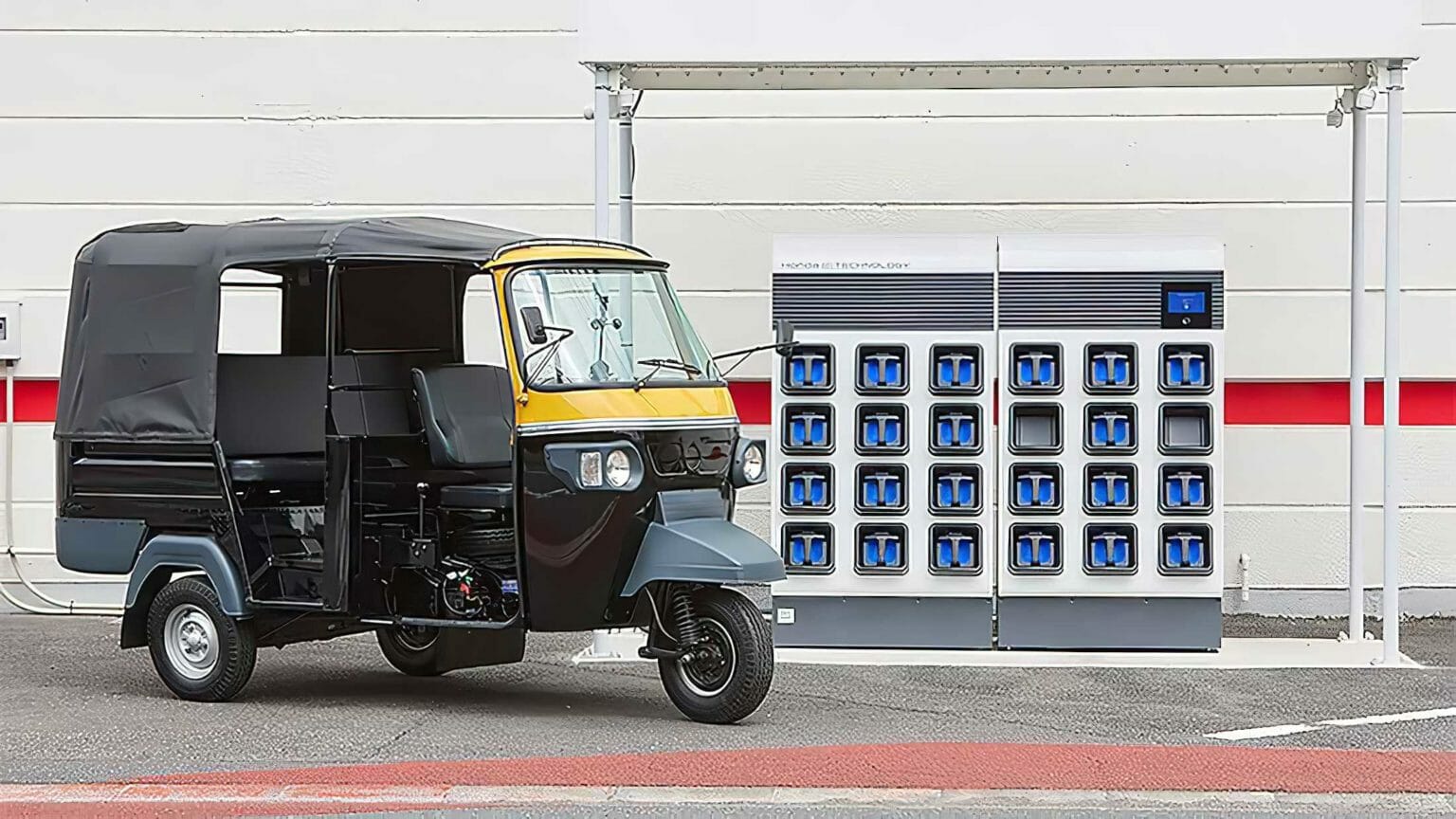 Battery sharing system launches in India Honda Batterietauschsystem