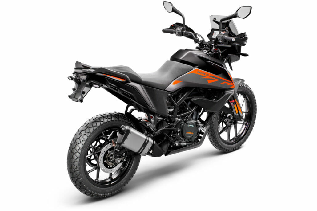 New KTM 390 Adventure for 2022 13 417270 KTM Adventure 390 MY22 BLACK Rear Right