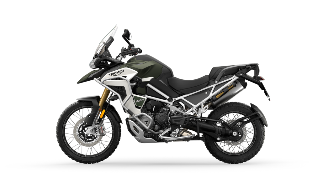 Triumph Tiger 1200 presented 9 Tiger 1200 Rally Explorer MY22 Matt Khaki LHS