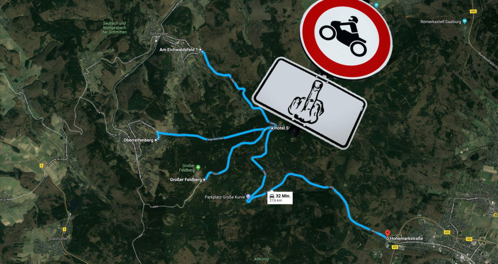 Demo gegen Streckensperrung am Feldberg (Taunus) 25 Feldberg Schild