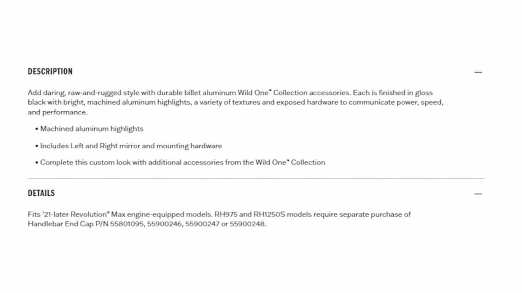 harley davidson sportster 975 billet aluminum mirrors