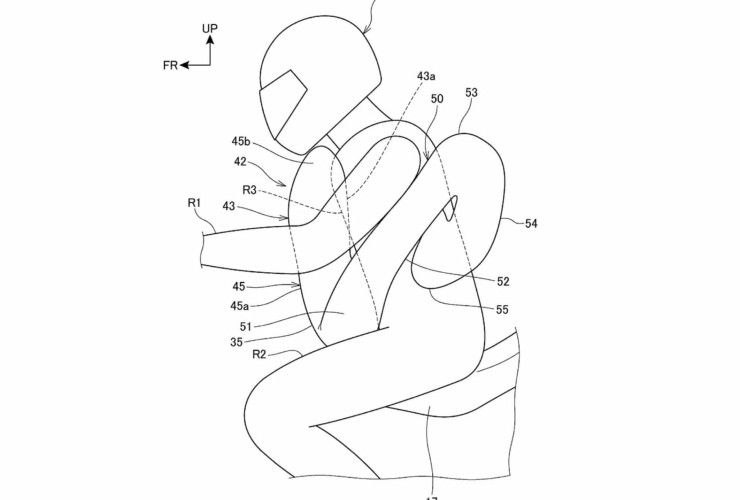 Honda develops motorcycle-mounted airbags for greater safety 75 2023 Honda Motorradairbag 5