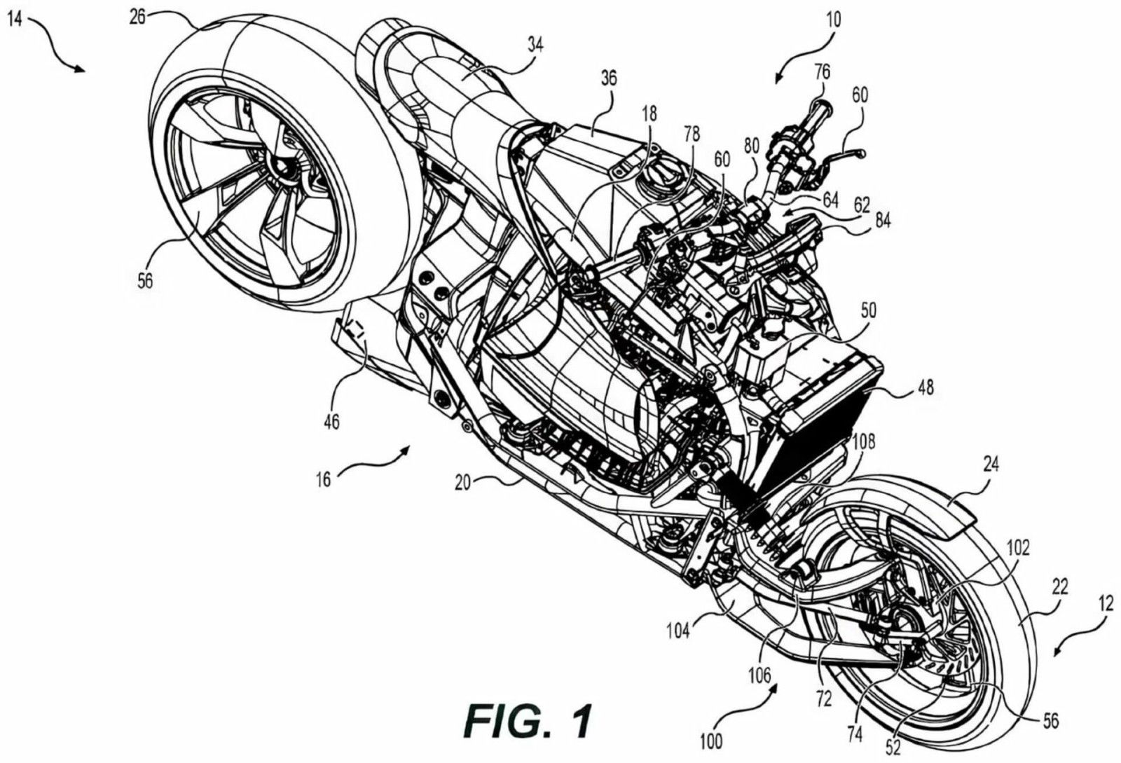 Can-Am's vision: radical step into the future through innovative technologies and unconventional design 25 Patent CanAm Nabensteuerung 7
