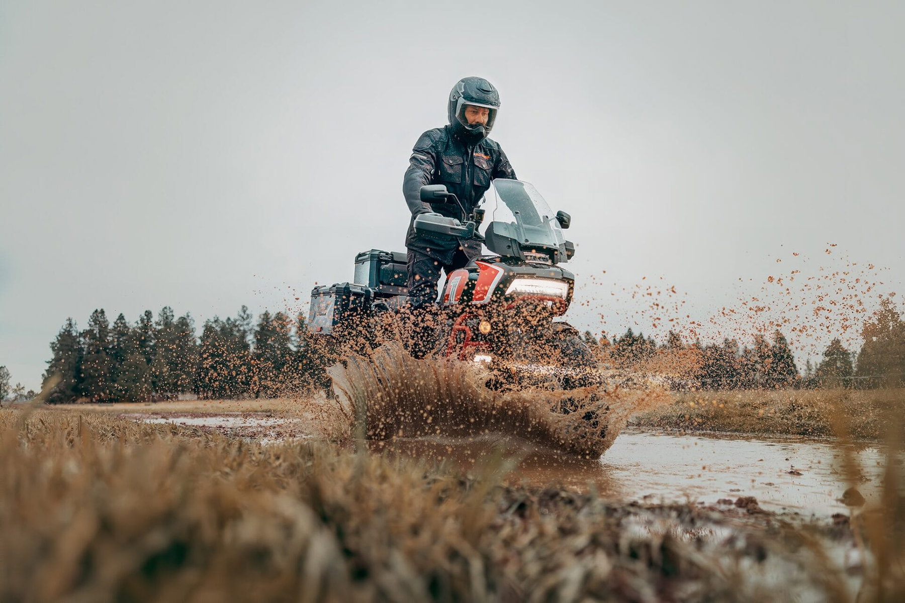 Harley verlässt Thailand: Revolution Max wird wieder in den USA gebaut 4 Harley-Davidson CVO Pan America 2024 im Gelände