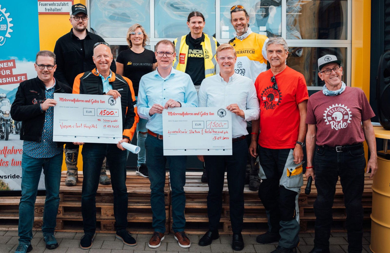 3,000 euros for local depression aid projects: Fellows Ride Black Forest 2024 25 fellows ride schwarzwald 2024 02