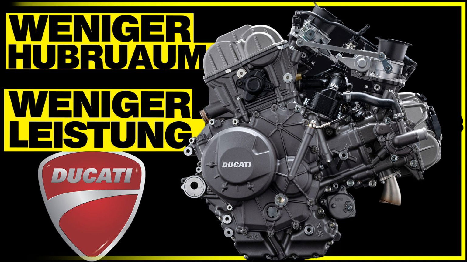 Ducati V2 Weniger Hubraum weniger Leistung