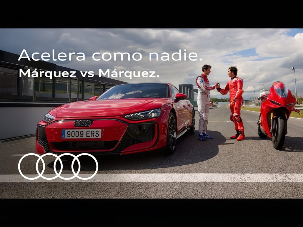 Marc und Alex Márquez im ungewöhnlichen Drag Race – Ducati Panigale V4 S gegen Audi RS e-tron GT Bruederduell 1