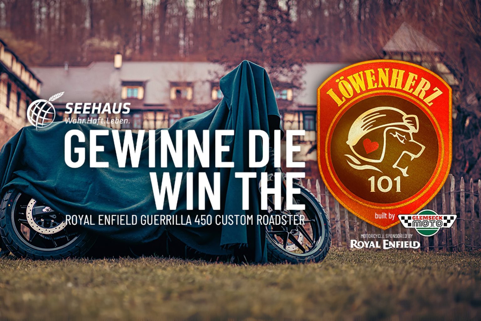 Glemseck 101: Motorradverlosung zugunsten gesellschaftlicher Projekte – Royal Enfield Custom-Bike als Hauptpreis Glemseck101Gewinnspiel2025