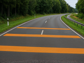 Rumble strips to combat speeding: new safety measure introduced on accident-prone stretch of road in Thuringia 74 AI-generated