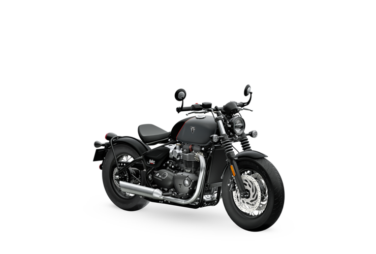 Triumph Bonneville Bobber 2026 – Überarbeitetes Design, mehr Technik und neue A2-Option 36 Bonneville Bobber MY26 Satin Mineral Grey RHS Front Angle