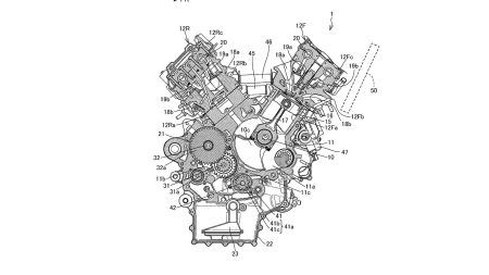 Honda V4 Motor Patent 1