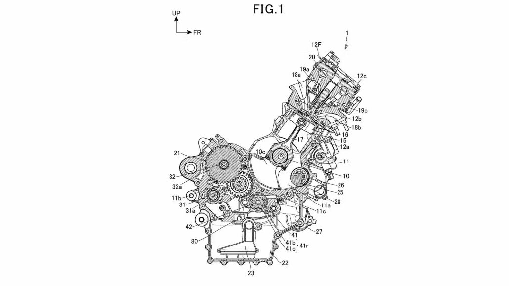 Honda patentiert neuen V4 Motor: Hinweise auf Comeback einer VFR 1 Honda V4 Motor Patent 2
