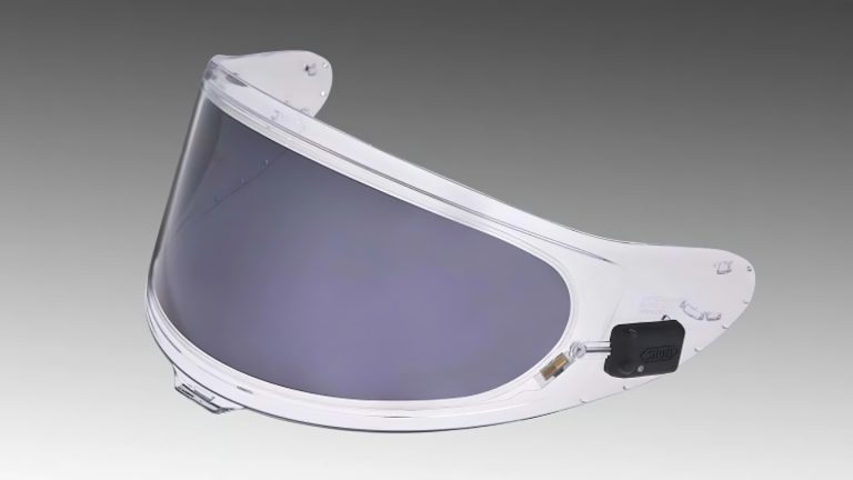 Shoei e:DRYLENS: Elektronischer Antibeschlag Sonnenvisiereinsatz angekündigt Shoei eDRYLENS 1