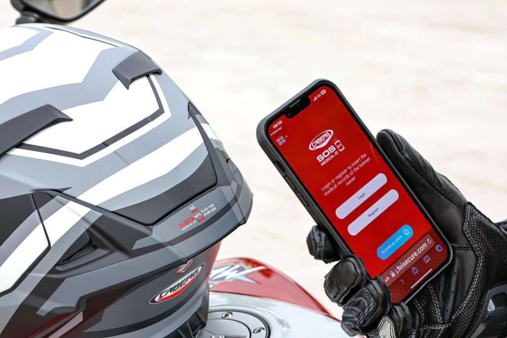 Caberg SOS Medical ID: NFC technology in motorcycle helmets for emergencies Caberg SOS Medical ID 1 1