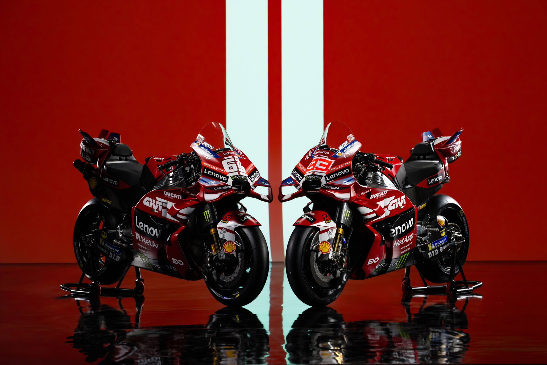 Ducati Desmosedici GP MotoGP-Rennmaschine in Seitenansicht