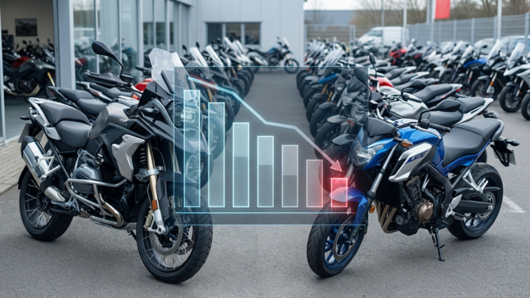 Motorradmarkt 2025: Historischer Tiefstand bei Neuzulassungen – und warum das Bild trügt Motorradmarkt 2025 2