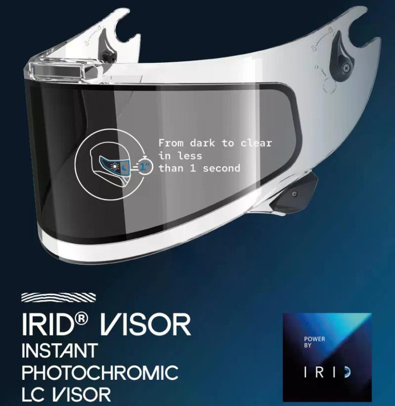 Shark introduces IRID visor with active photochromatic technology for racing helmets Shark IRID Visier 1