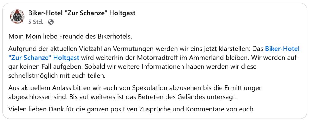 Statement Zur Schanze