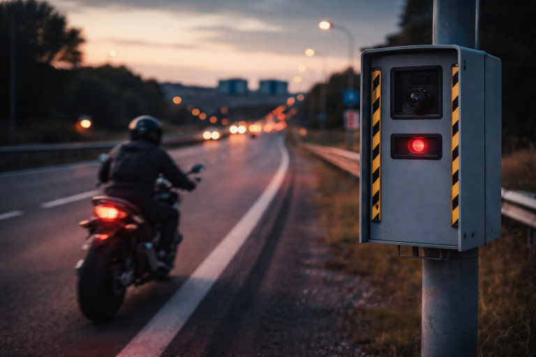 Frankreich Versicherungskontrolle Radar Motorrad